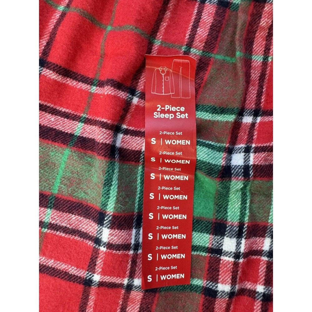 Jammies for your Families Small Plaid 2 Pcs Pajama Set Flannel Pants NWT Women's - Picture 10 of 13